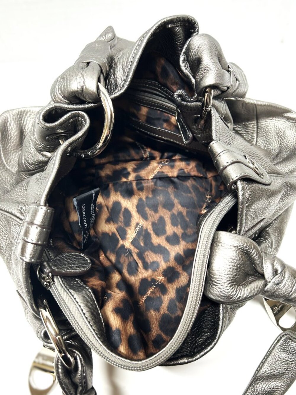 B.Makowsky silver pebble leather shoulder bag - Picture 9 of 16